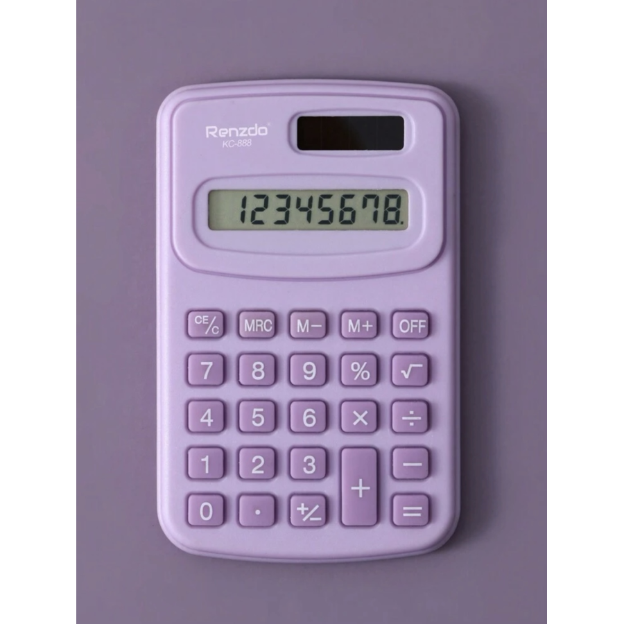 Petite calculatrice mauve
