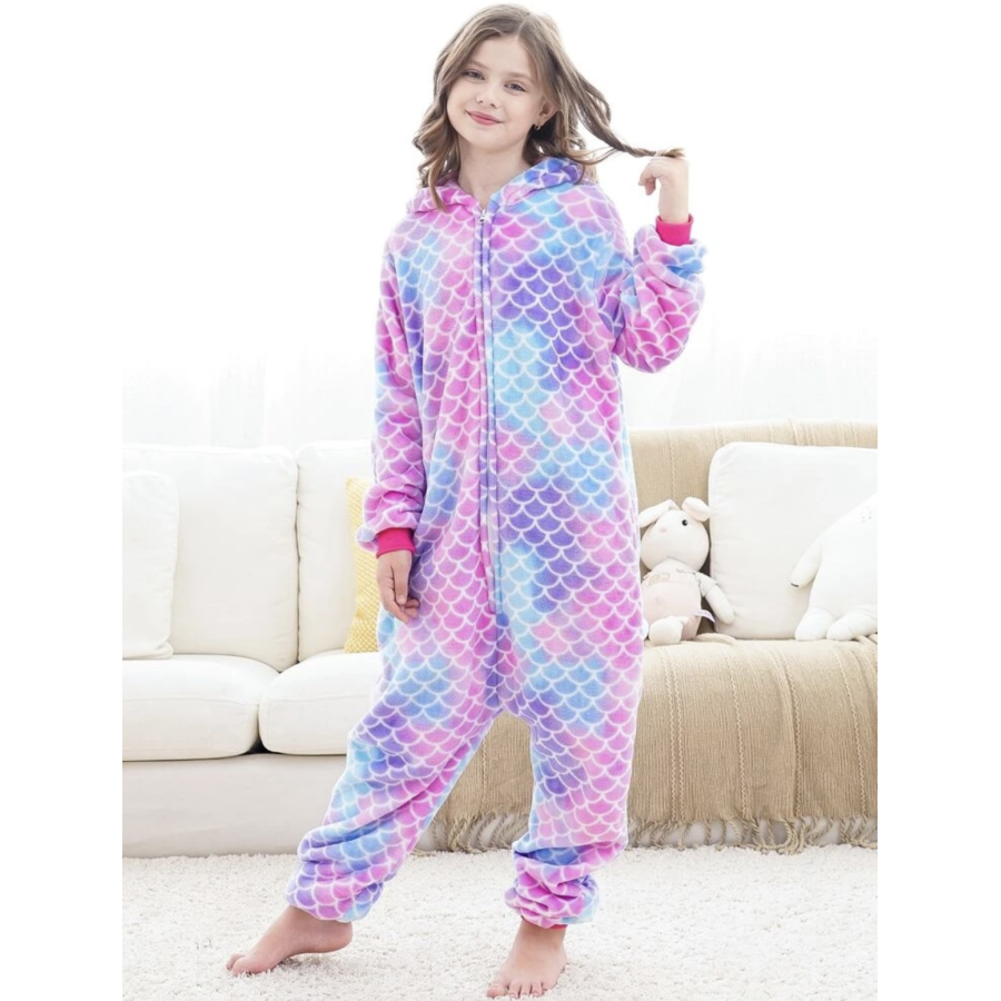 Pyjama écaille mauve 7 ans