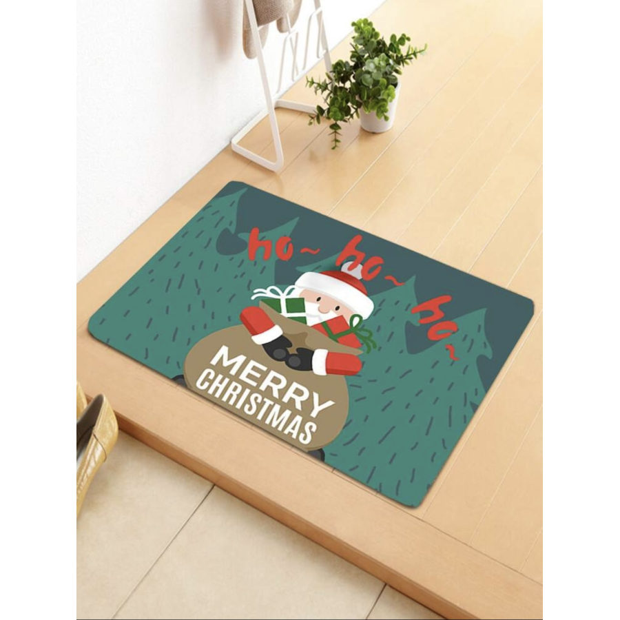 Tapis entrée vert PÈRE NOEL MERRY CHRISTMAS