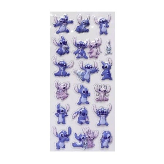 Autocollant Stitch 3D x18
