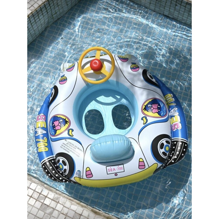 Boué gonflable voiture bleu